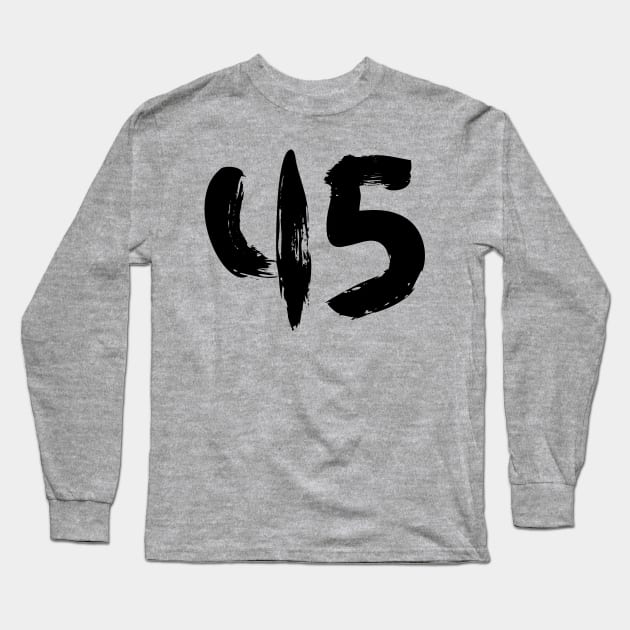 Number 45 Long Sleeve T-Shirt by Erena Samohai